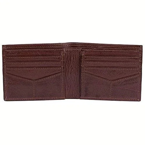 mens slim wallet in genuine cowhide leather with rfid protection