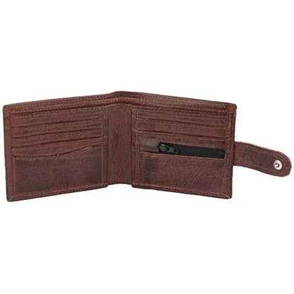 Mens Wallet Genuine Leather RFID Bifold Wallet with Coin Pocket