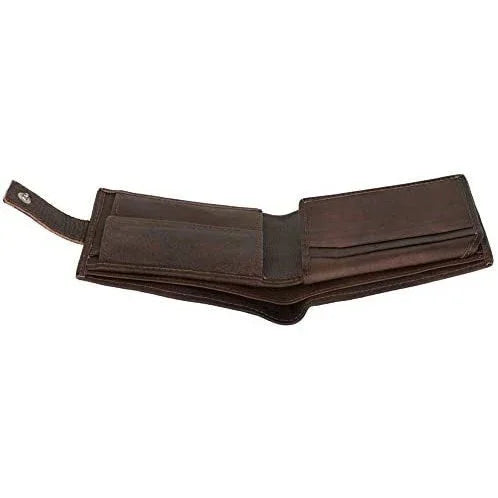 genuine leather rfid trifold male wallets