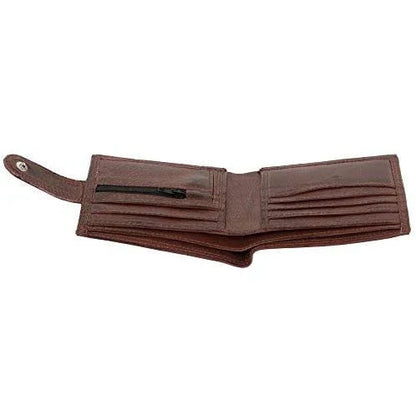 Mens Wallet Genuine Leather RFID Bifold Wallet with Coin Pocket