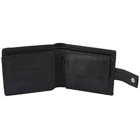 genuine mens leather wallet with rfid trifold vintage design