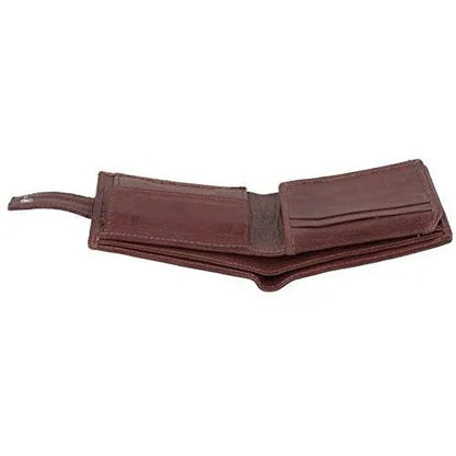 Genuine Leather RFID Trifold Male Wallets