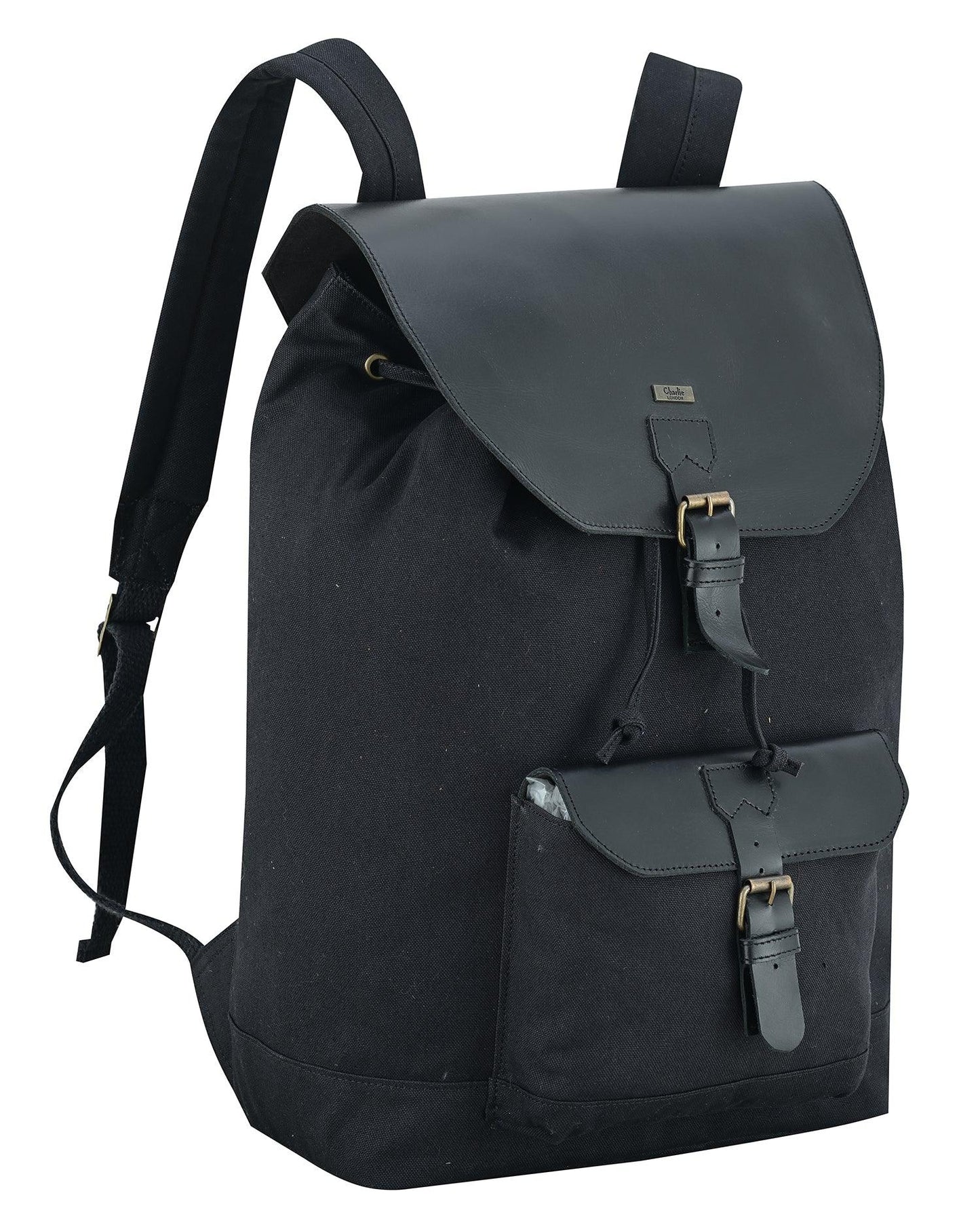 travel backpack – premium canvas & leather laptop backpack