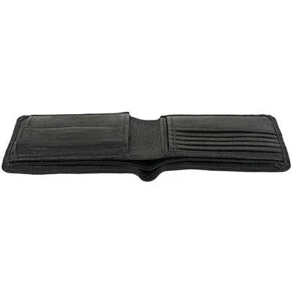 Genuine Leather Men's Billfold RFID Wallet with Coin Pocket