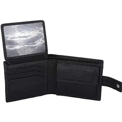 Genuine Leather RFID Trifold Male Wallets