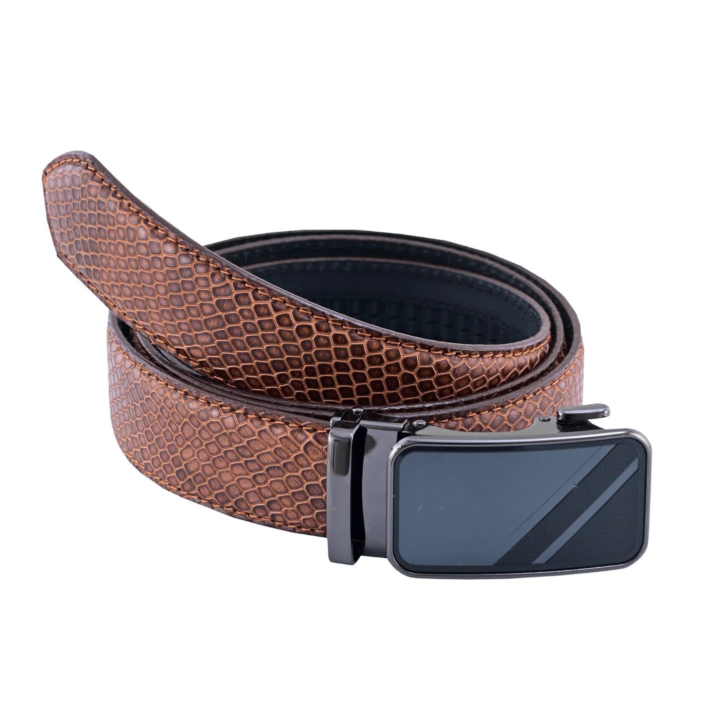 premium mens gift box with genuine leather wallet and ratchet belt