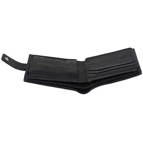 genuine leather rfid trifold male wallets