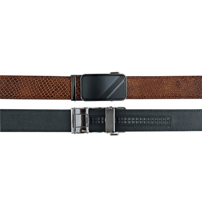 Premium Mens Gift Box with Genuine Leather Wallet and Ratchet Belt