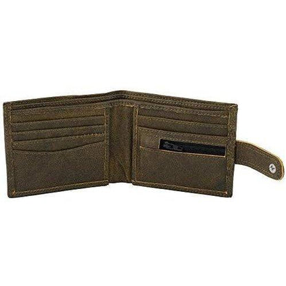 Mens Wallet Genuine Leather RFID Bifold Wallet with Coin Pocket
