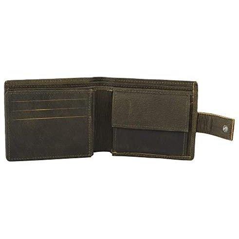 genuine mens leather wallet with rfid trifold vintage design