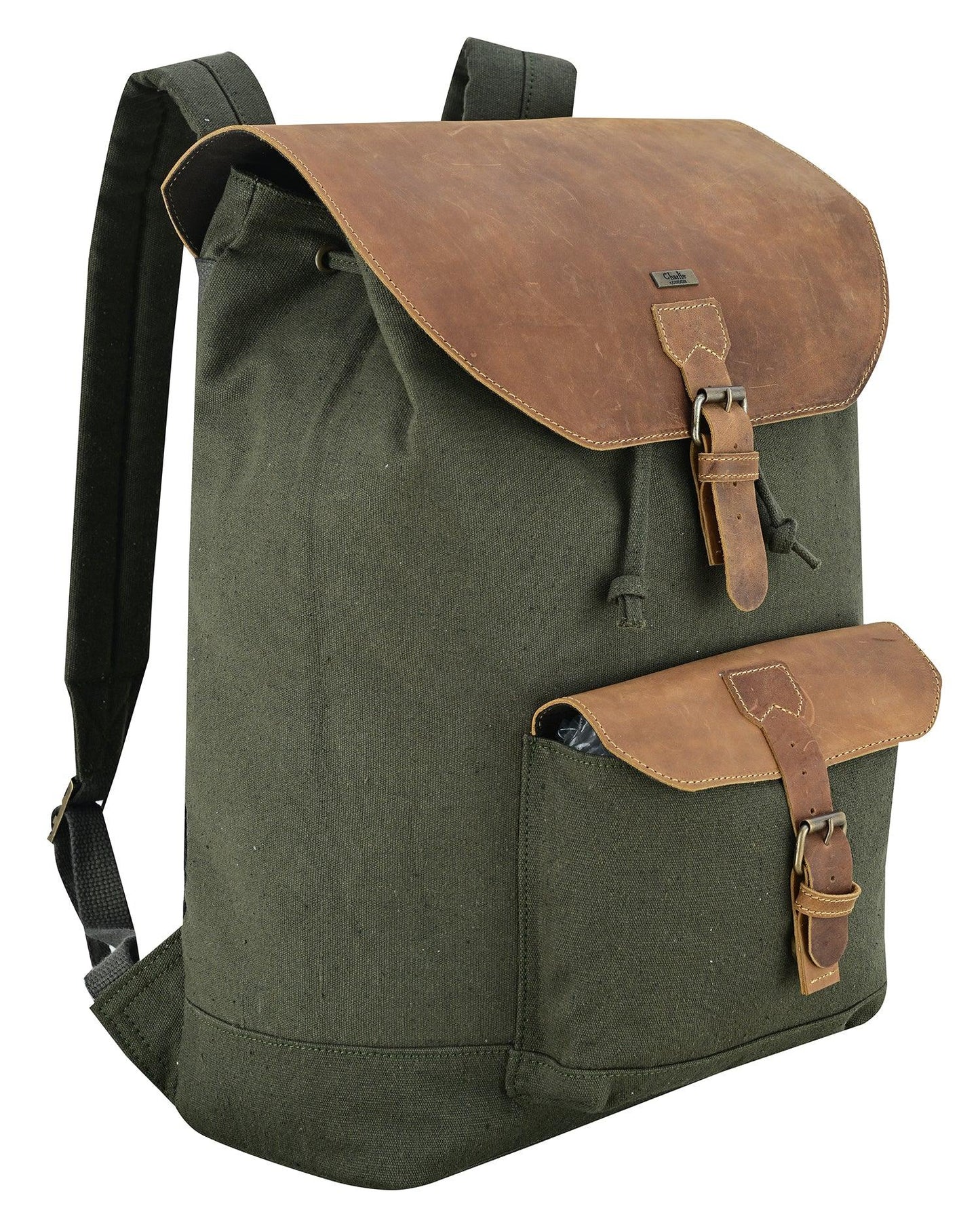 travel backpack – premium canvas & leather laptop backpack
