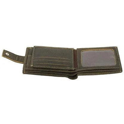 Genuine Mens Leather Wallet with RFID Trifold Vintage Design
