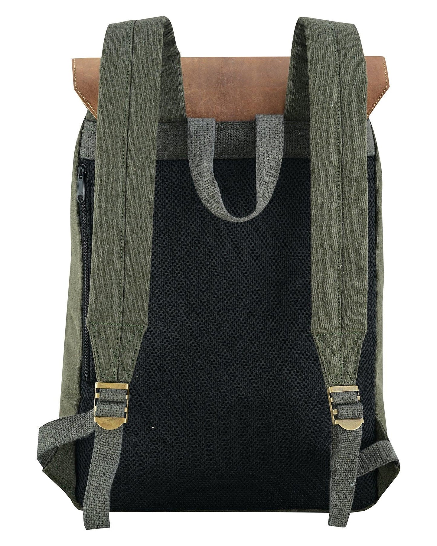 travel backpack – premium canvas & leather laptop backpack