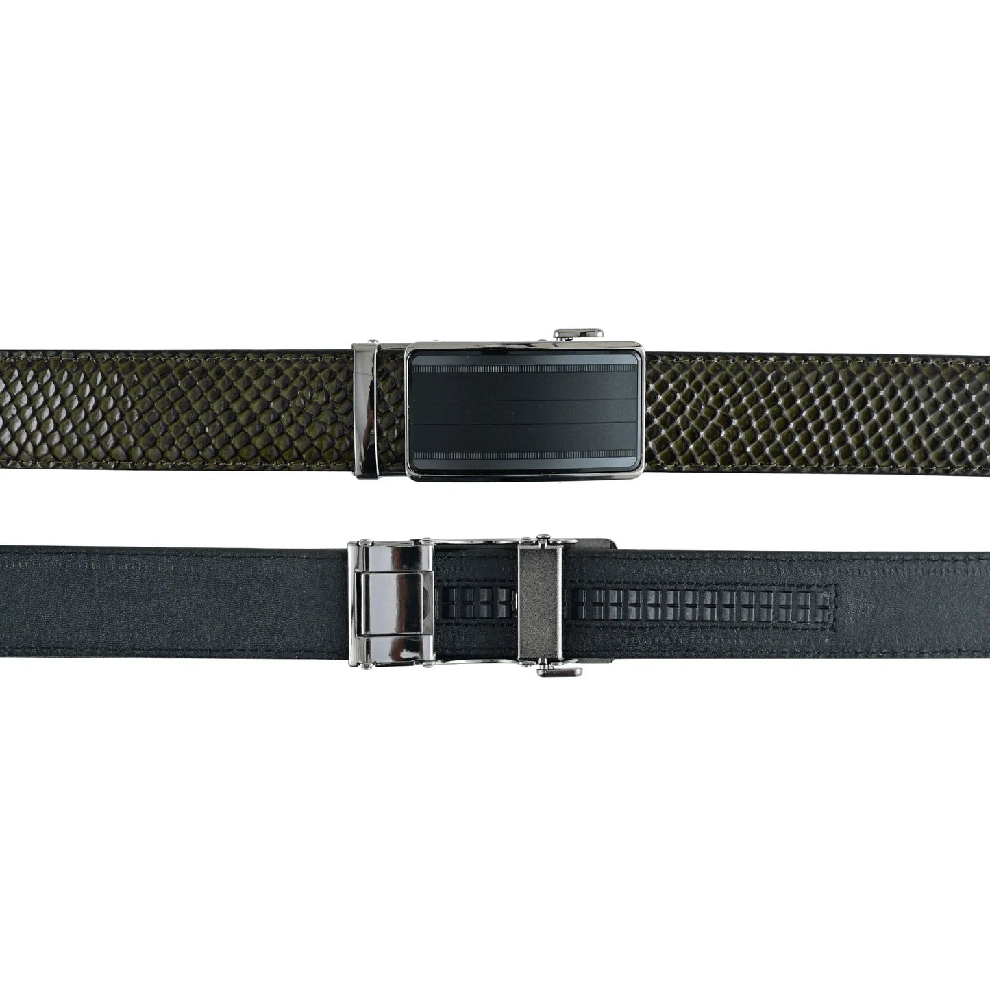 premium mens gift box with genuine leather wallet and ratchet belt
