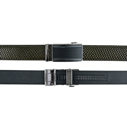 Premium Mens Gift Box with Genuine Leather Wallet and Ratchet Belt