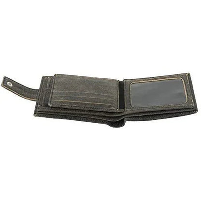 Genuine Mens Leather Wallet with RFID Trifold Vintage Design