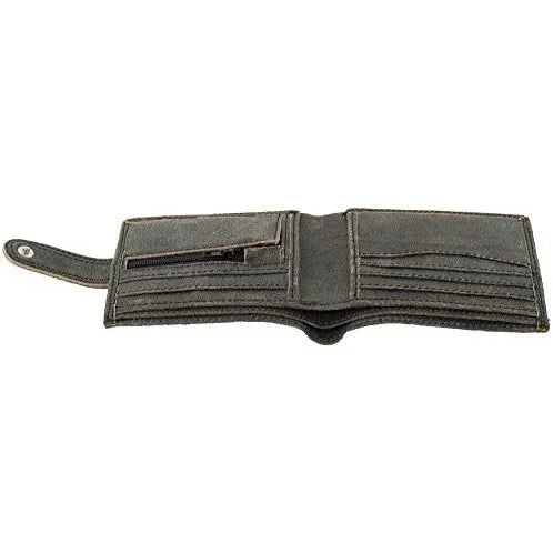 mens wallet genuine leather rfid bifold wallet with coin pocket