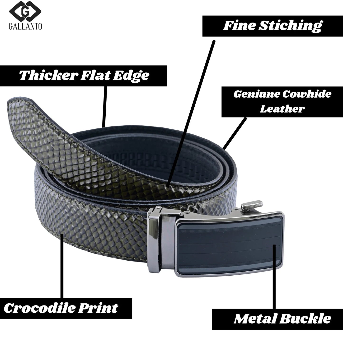 premium mens gift box with genuine leather wallet and ratchet belt