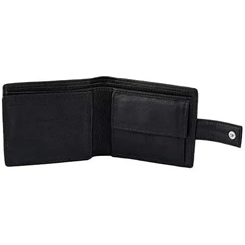 genuine mens leather wallet with rfid trifold vintage design