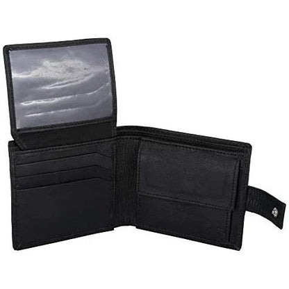 Genuine Leather RFID Trifold Male Wallets