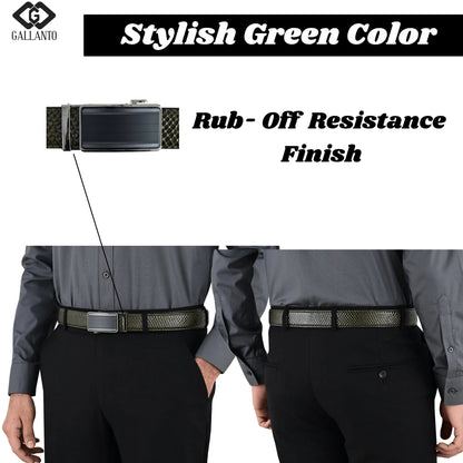 Premium Mens Gift Box with Genuine Leather Wallet and Ratchet Belt
