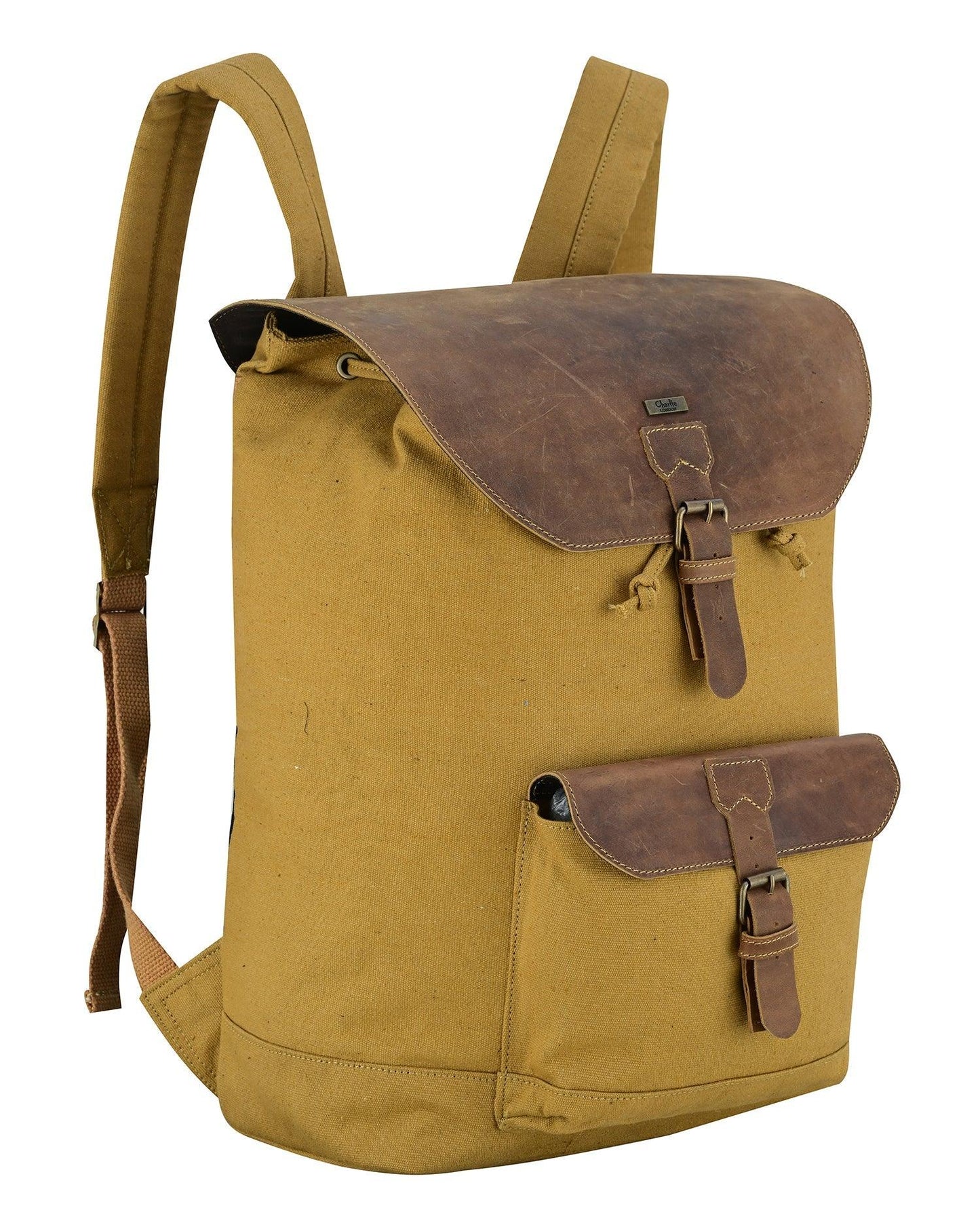 travel backpack – premium canvas & leather laptop backpack