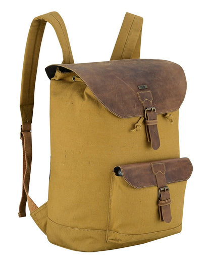 Travel Backpack – Premium Canvas & Leather Laptop Backpack