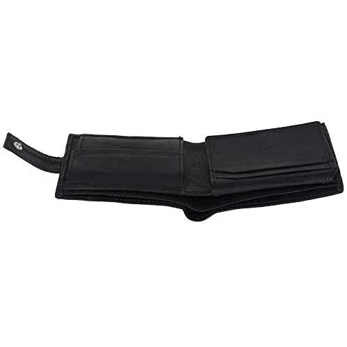 genuine leather rfid trifold male wallets