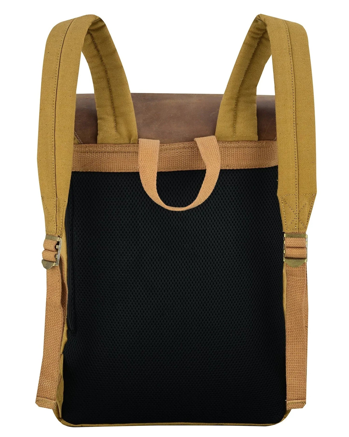 travel backpack – premium canvas & leather laptop backpack
