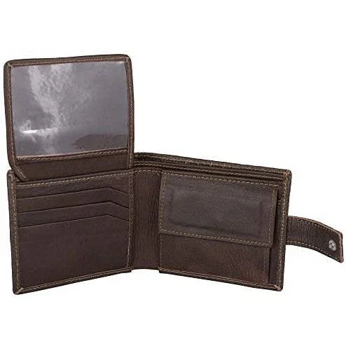 genuine leather rfid trifold male wallets