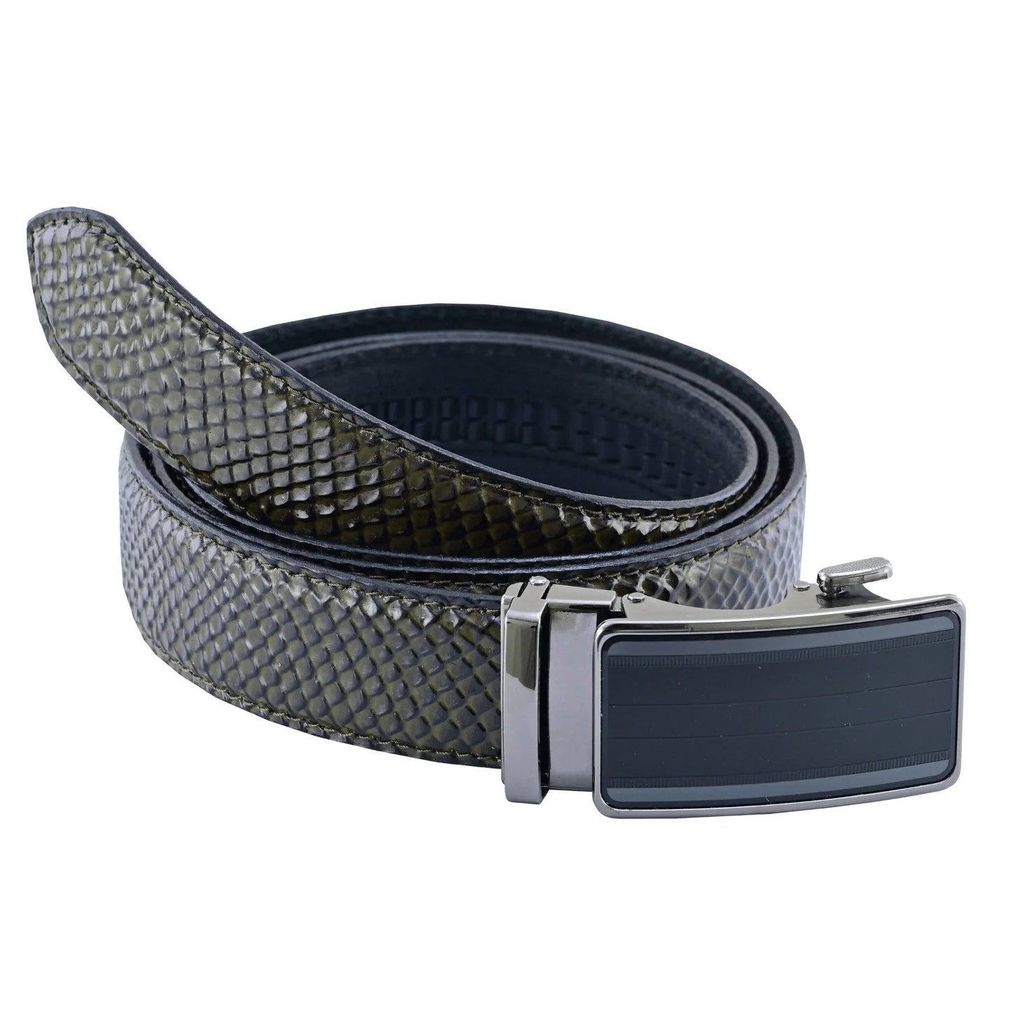 premium mens gift box with genuine leather wallet and ratchet belt