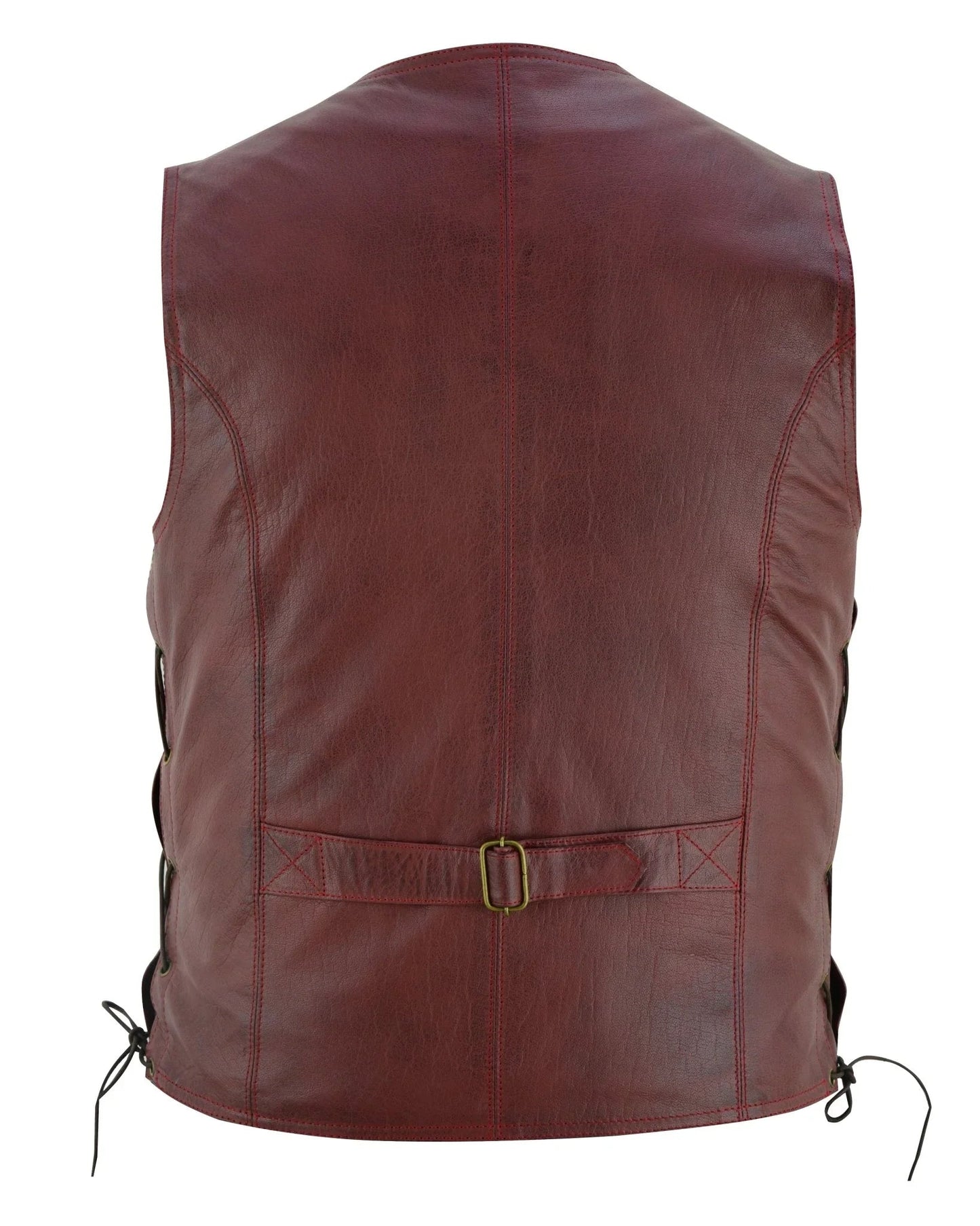 leather bike vest for vintage motorcycle and casual wear