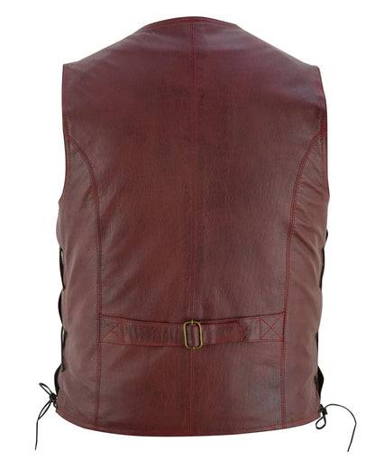 Leather Bike Vest for Vintage Motorcycle and Casual Wear