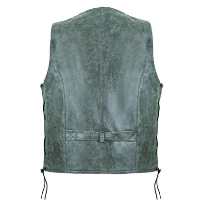 Leather Bike Vest for Vintage Motorcycle and Casual Wear