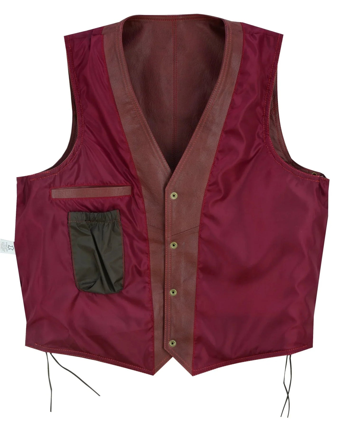 leather bike vest for vintage motorcycle and casual wear