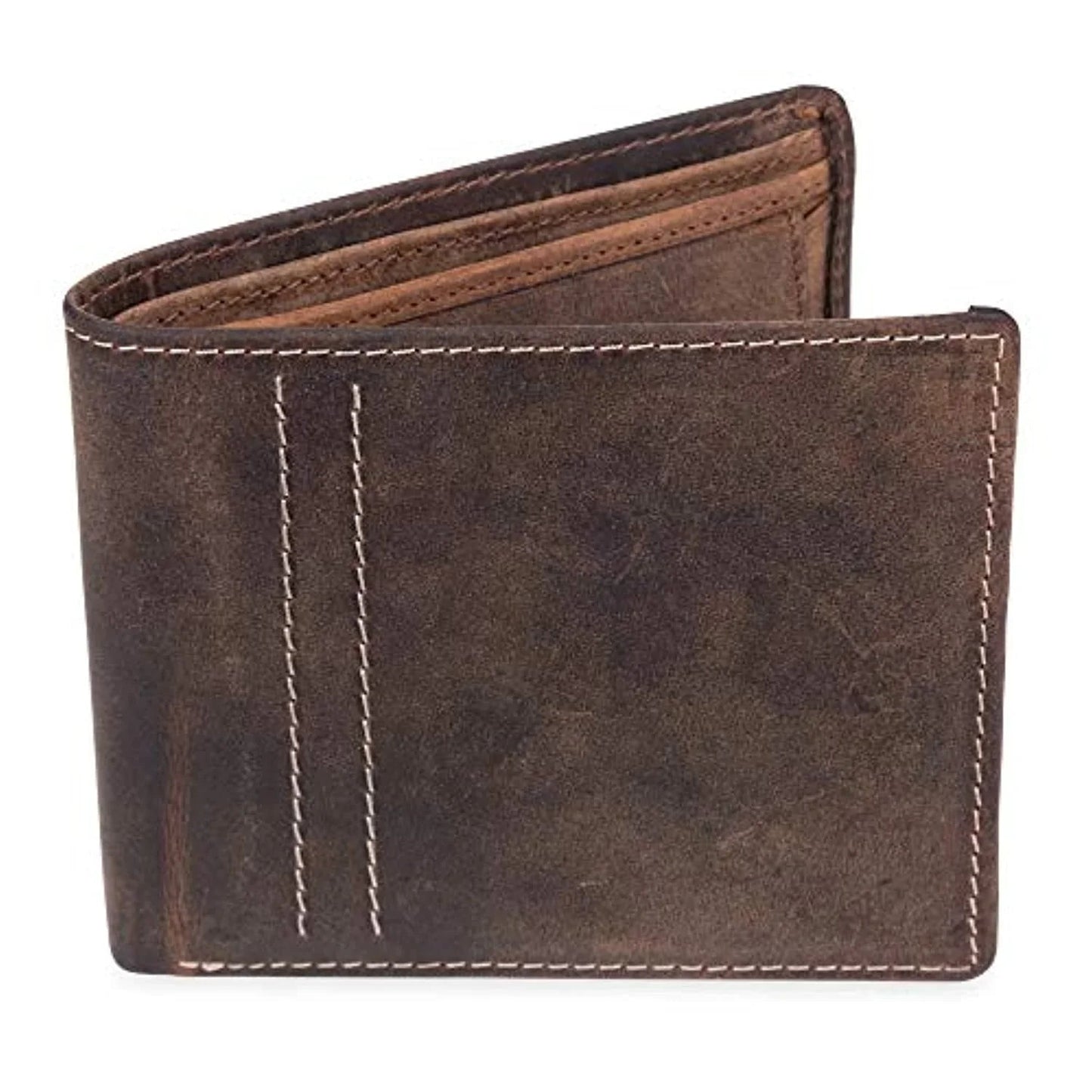 mens rfid blocking slim genuine leather wallet - with gift box -