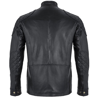 Brontes Premium Men's Leather Field Jacket Three Quarter Length