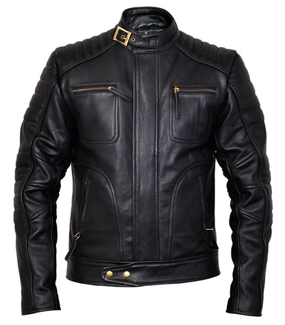 Weybridge Real Leather Jacket-Man in Leather Jacket Looks Stunning
