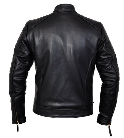 Weybridge Real Leather Jacket-Man in Leather Jacket Looks Stunning