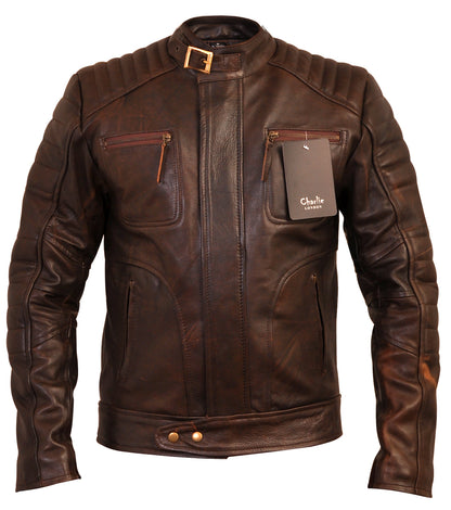 Weybridge Real Leather Jacket-Man in Leather Jacket Looks Stunning
