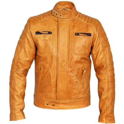 Weybridge Real Leather Jacket-Man in Leather Jacket Looks Stunning