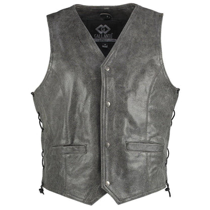 Leather Bike Vest for Vintage Motorcycle and Casual Wear