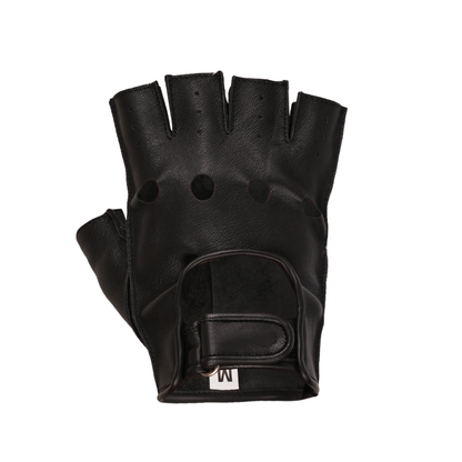 Leather Fingerless Gloves – Premium Half Finger Driving & Riding Gloves