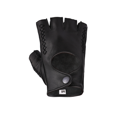 Leather Fingerless Gloves – Premium Half Finger Driving & Riding Gloves