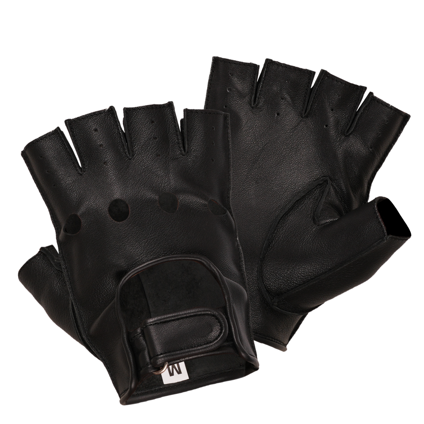 leather fingerless gloves – premium half finger driving & riding gloves