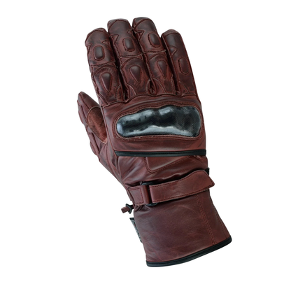 Motorcycle Gloves Premium Leather with Carbon Knuckle Armour