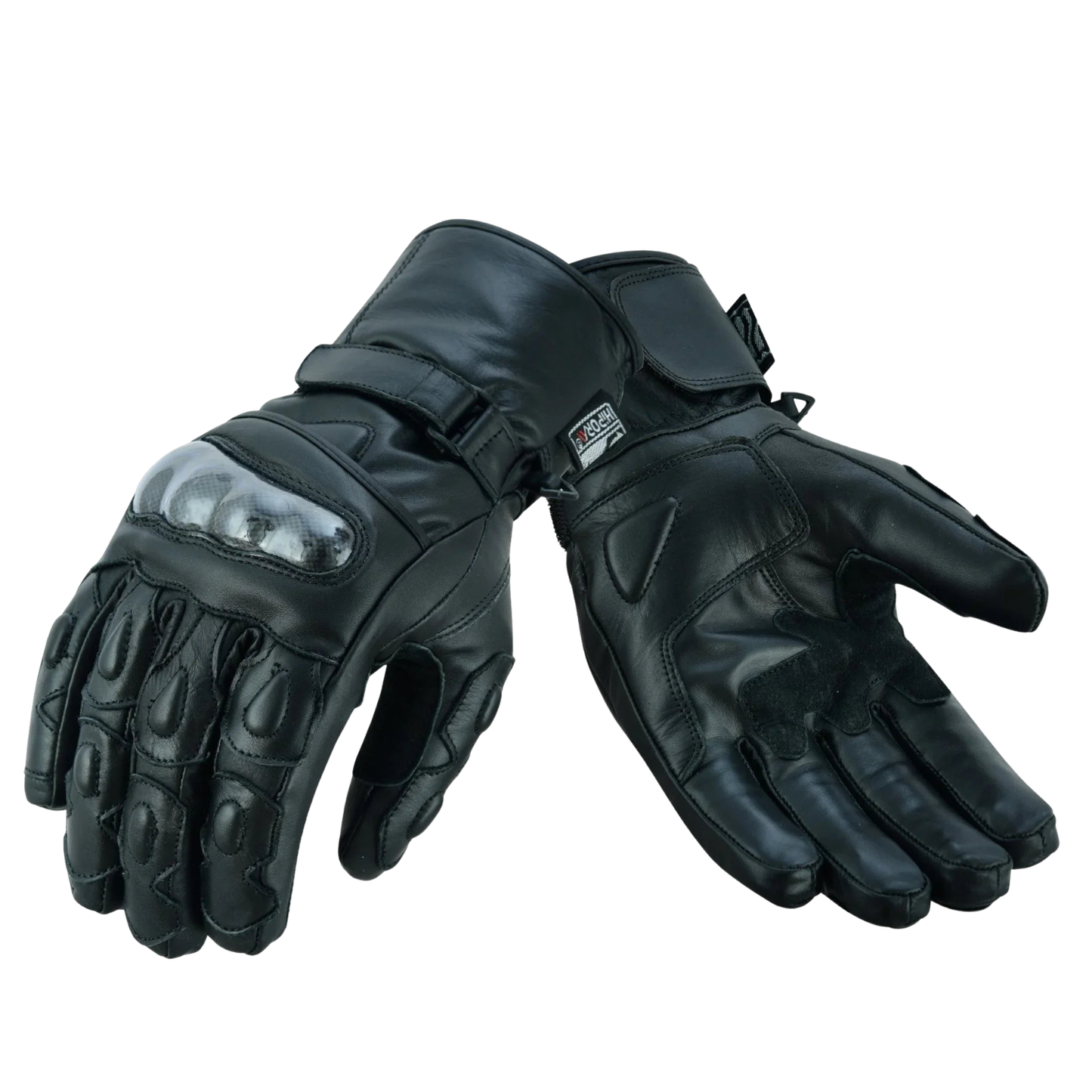 motorcycle gloves premium leather with carbon knuckle armour