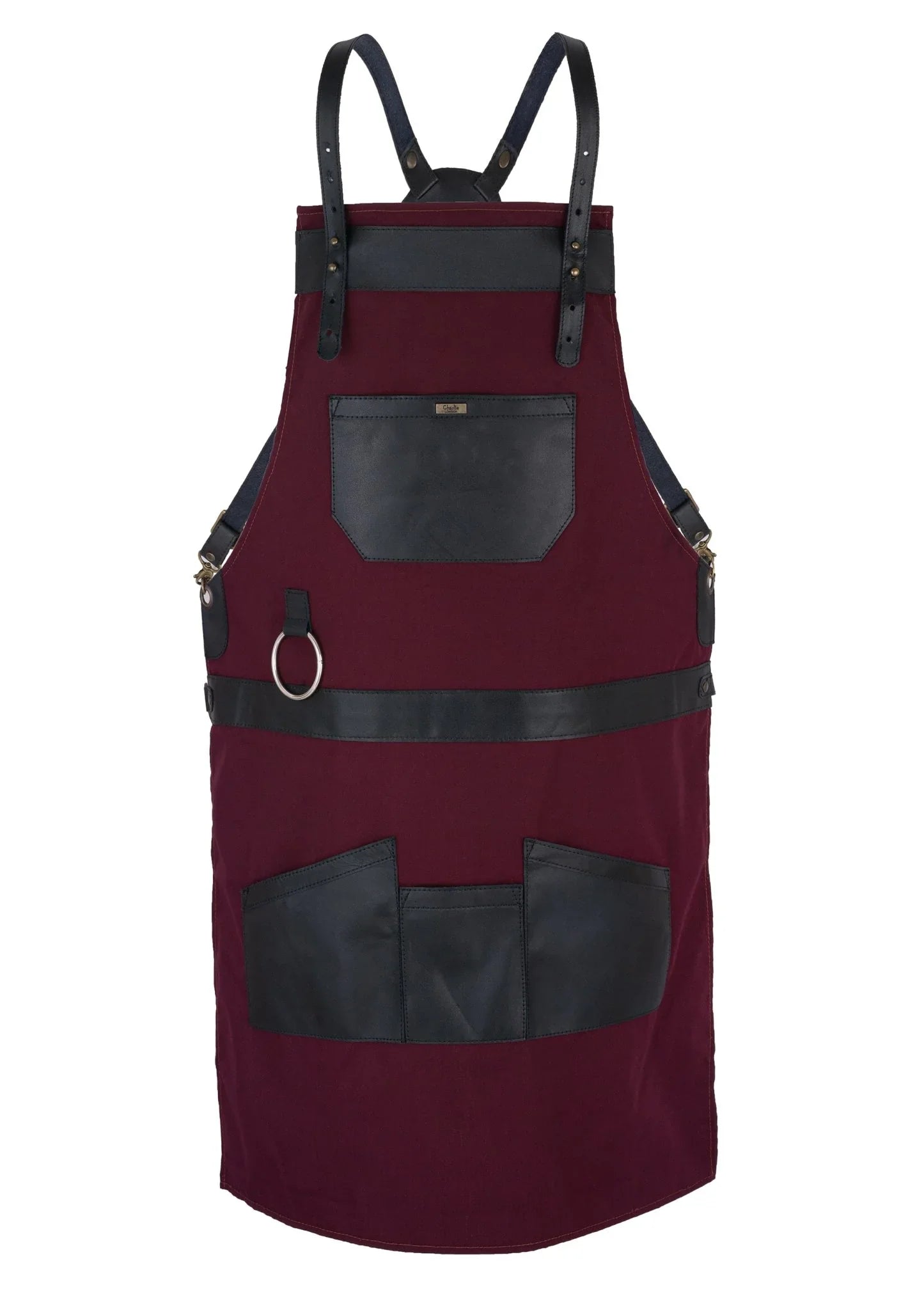 real leather multi-pocket apron butcher apron - bbq apron - cooking apron -