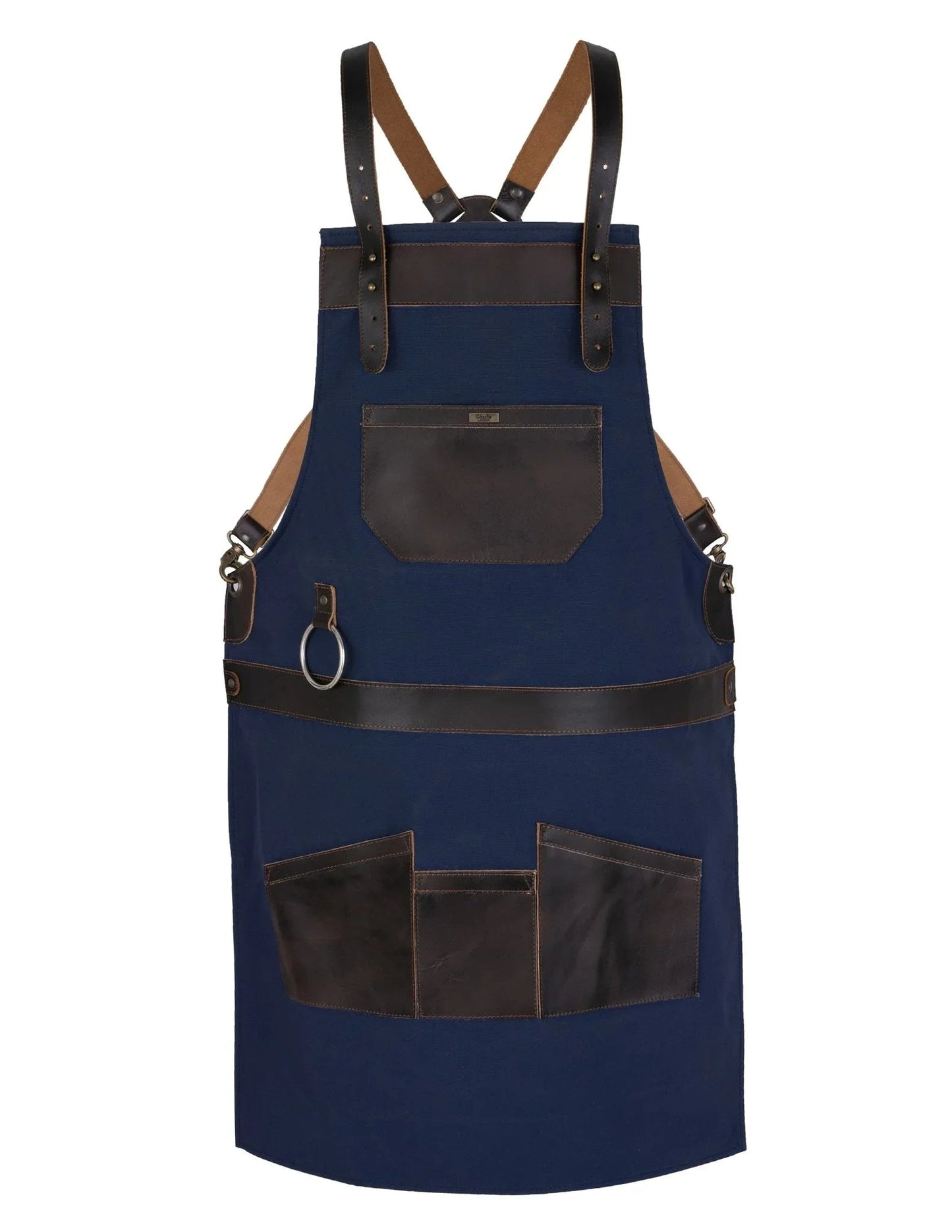real leather multi-pocket apron butcher apron - bbq apron - cooking apron -