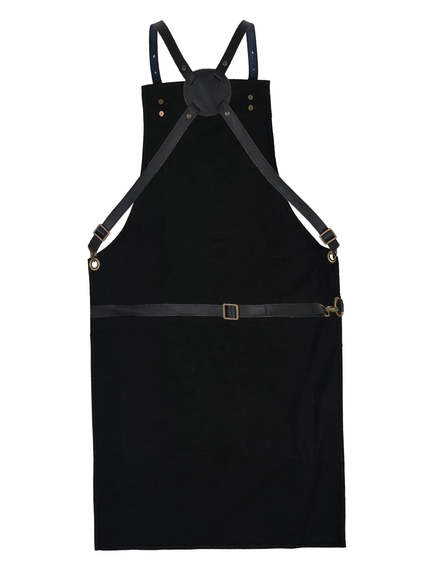 real leather multi-pocket apron butcher apron - bbq apron - cooking apron -